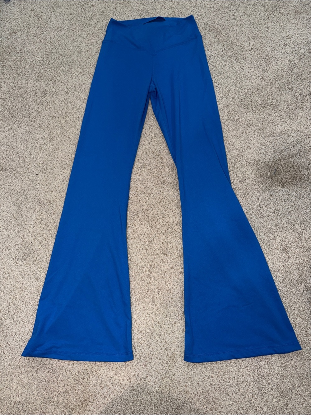 Mono B Blue Flare Leg Active Pants